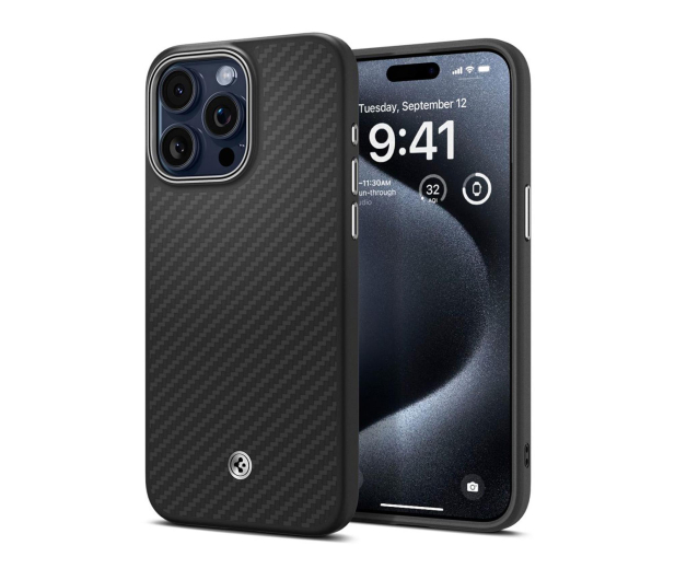 Spigen Enzo Aramid Mag Magsafe do Iphone 15 Pro Matte Black - 1346611 - zdjęcie